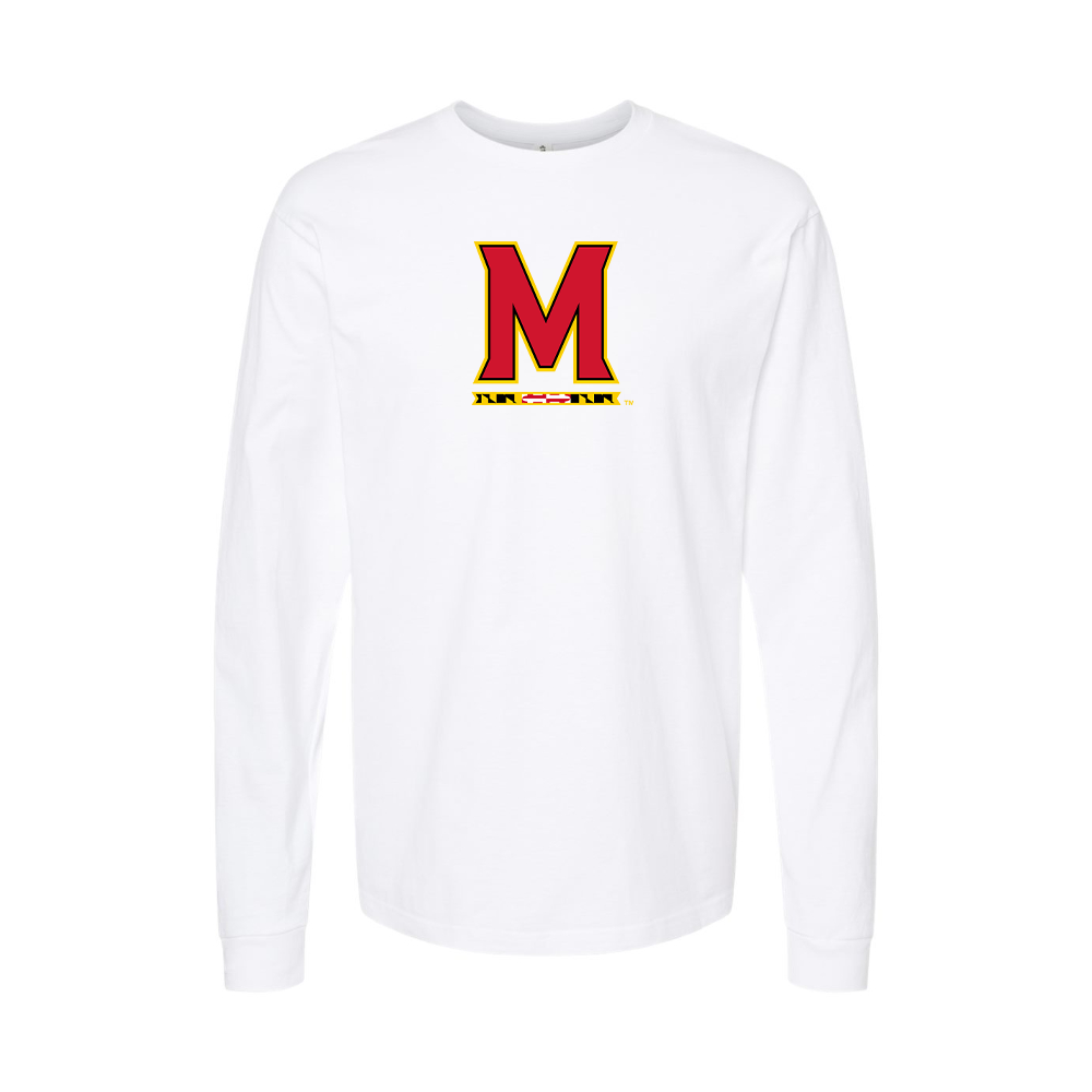 Youth Maryland Terrapins Logo Cotton Long Sleeve T-Shirt