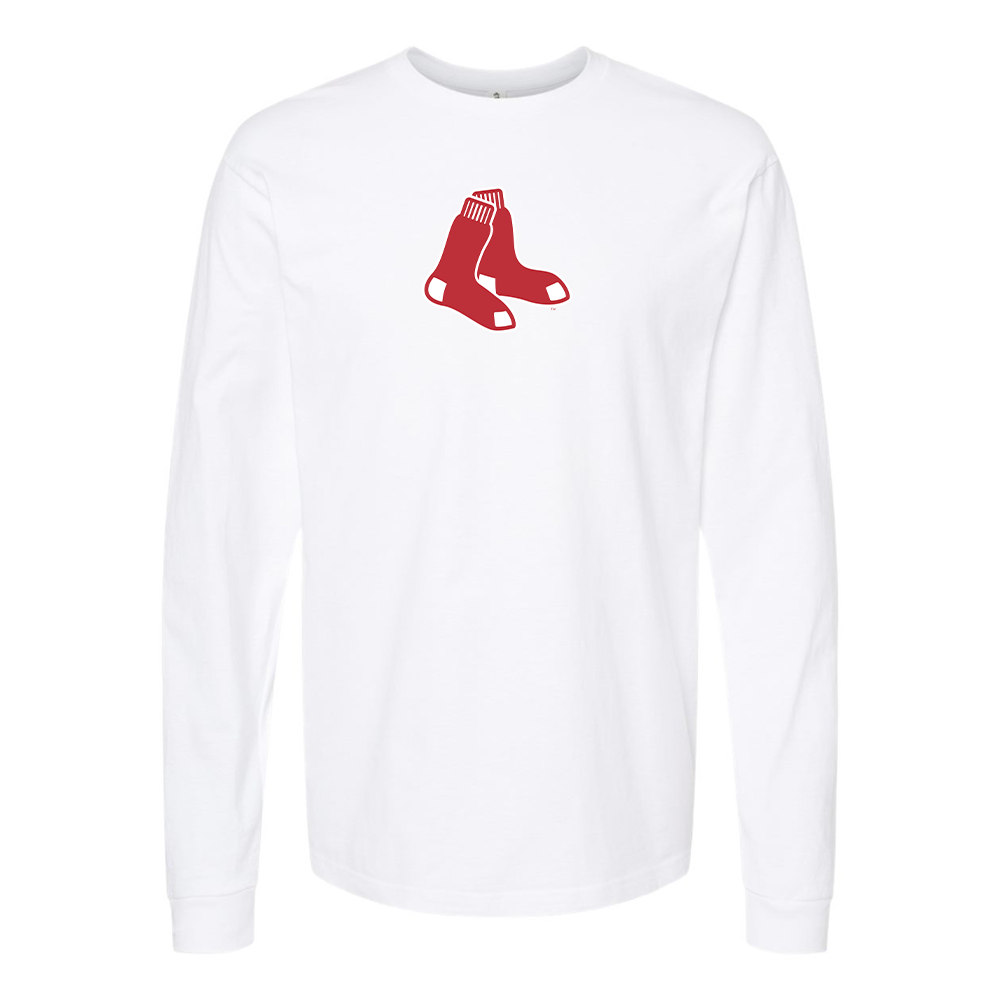 Youth Boston Red Sox Logo Cotton Long Sleeve T-Shirt