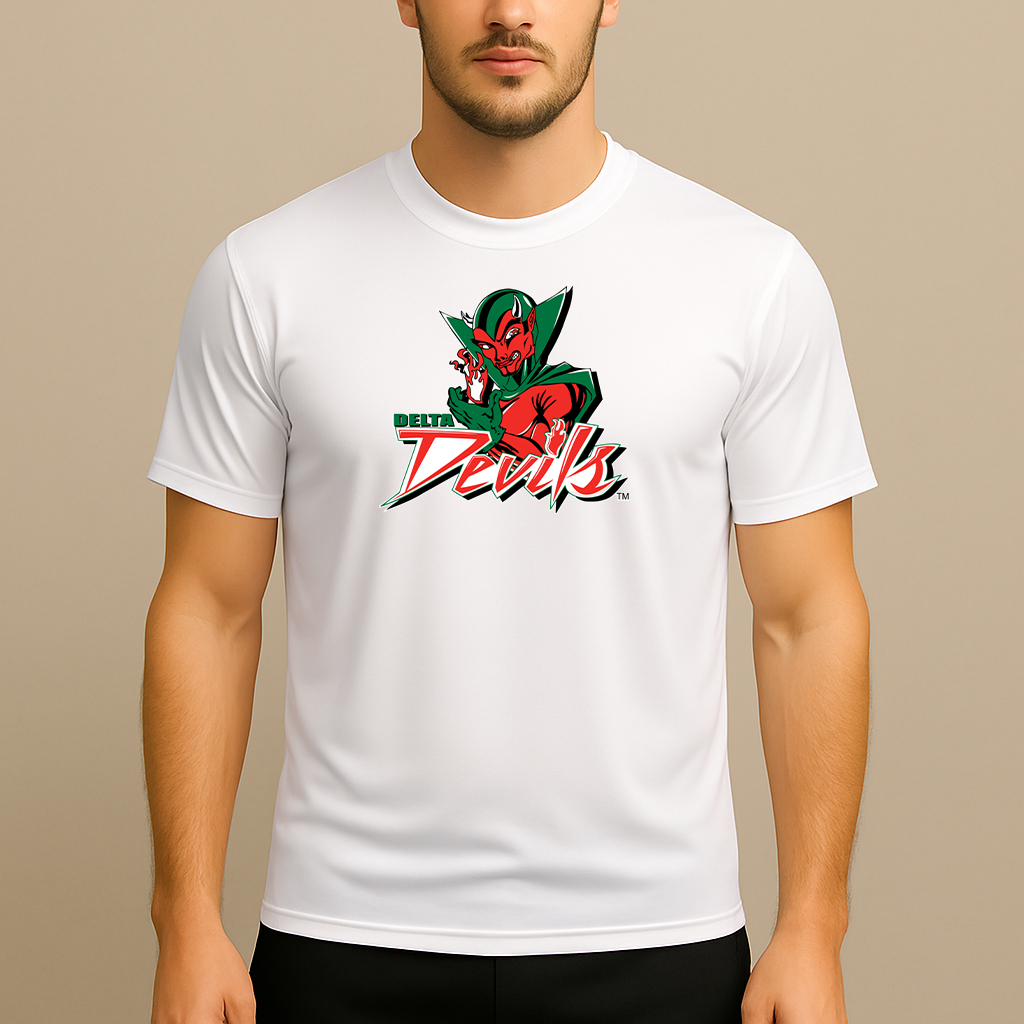 Men's MVSU Delta Devils Logo Polyester T-Shirt