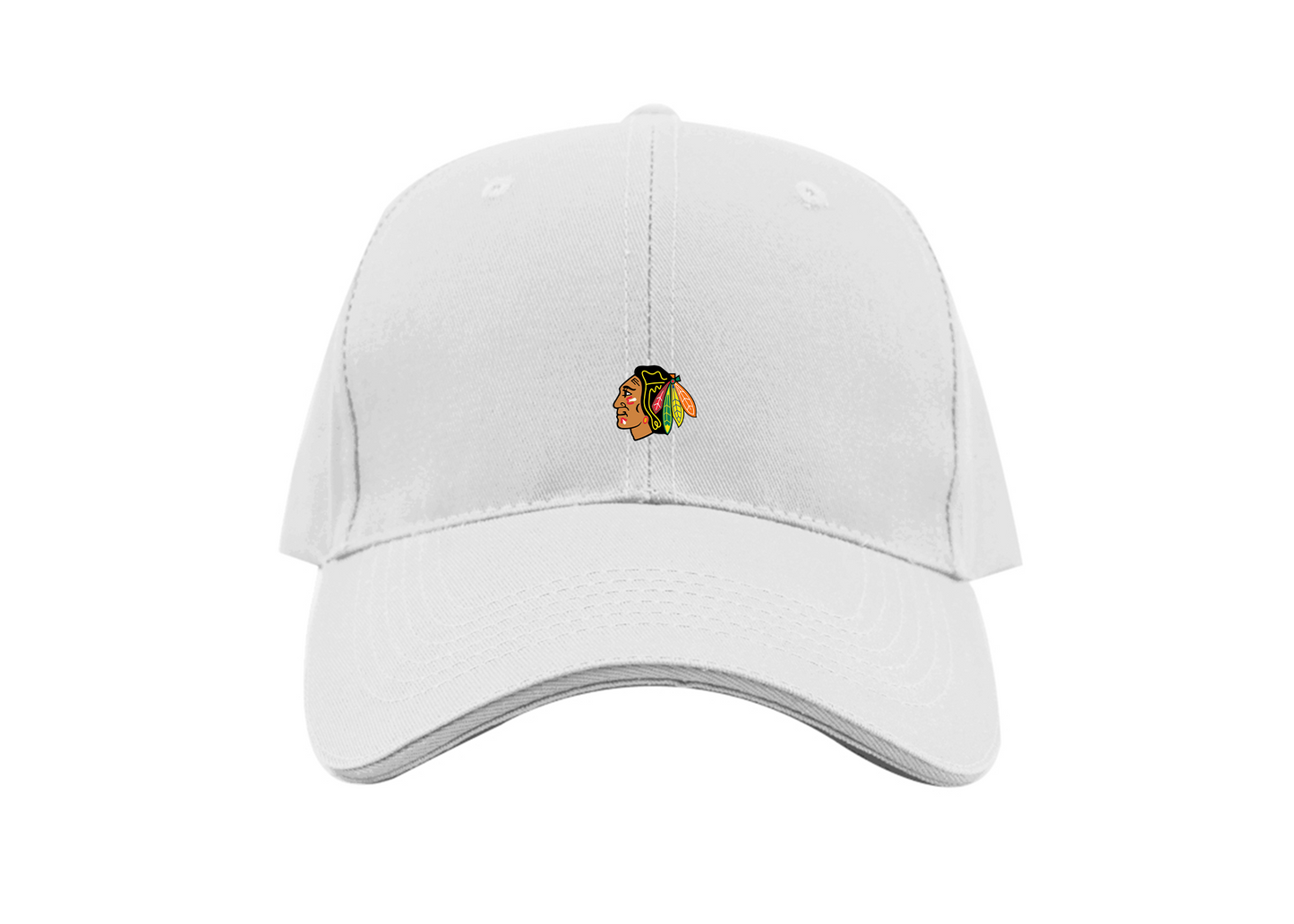 Blackhawks Logo Dad Baseball Cap Hat