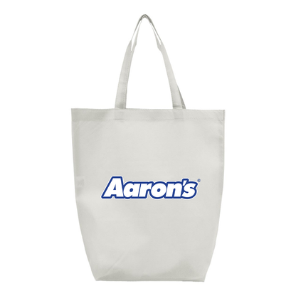 Aaron_s Logo Q-Tees Non-Woven Gusset Bottom Tote