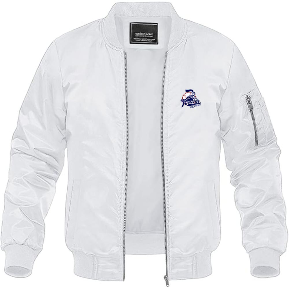 Men's Aguascalientes Rieleros Logo Lightweight Bomber Jacket Windbreaker Softshell Varsity Jacket Coat