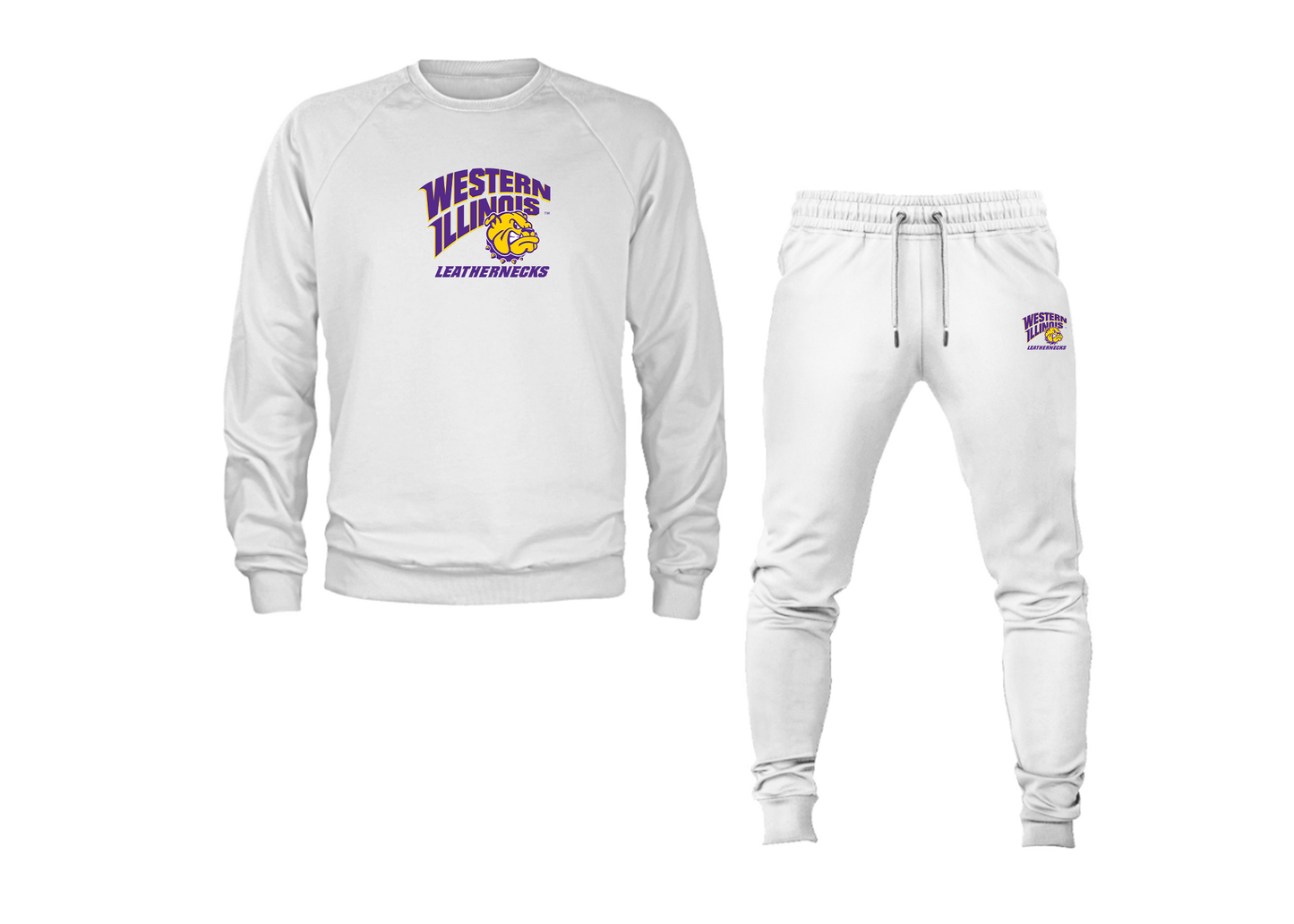 Men's Western Illinois Leathernecks Crewneck Sweatshirt Joggers Suit