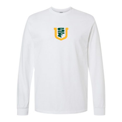 Men's San Francisco Dons Logo Gildan Heavy Cotton Long Sleeve T-Shirt