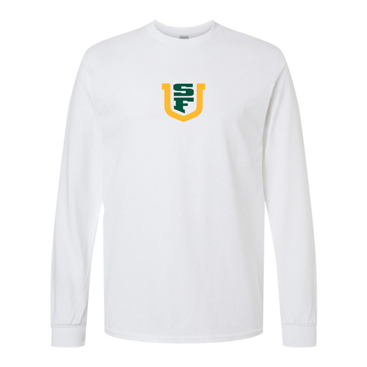 Men's San Francisco Dons Logo Gildan Heavy Cotton Long Sleeve T-Shirt