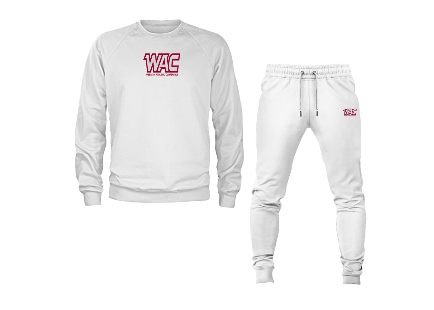 Men's Western Athletic Conference Crewneck Sweatshirt Joggers Suit