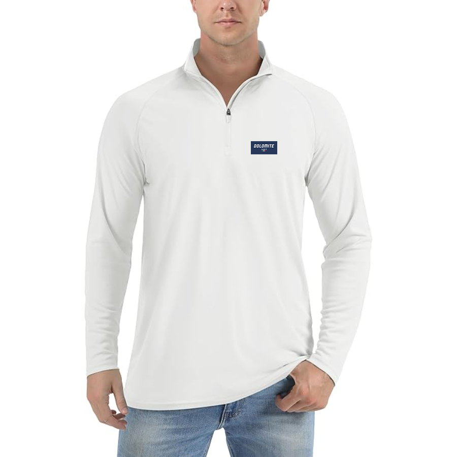 Men’s Dolomite Logo Lightweight Quarter-Zip Athletic Shirt Long Sleeve Performance Wear