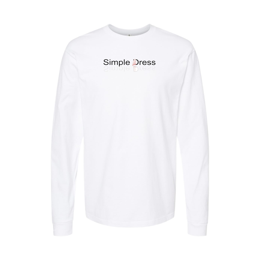 Youth Simple Dress Logo Cotton Long Sleeve T-Shirt
