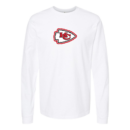 Youth KC Chiefs Logo Cotton Long Sleeve T-Shirt