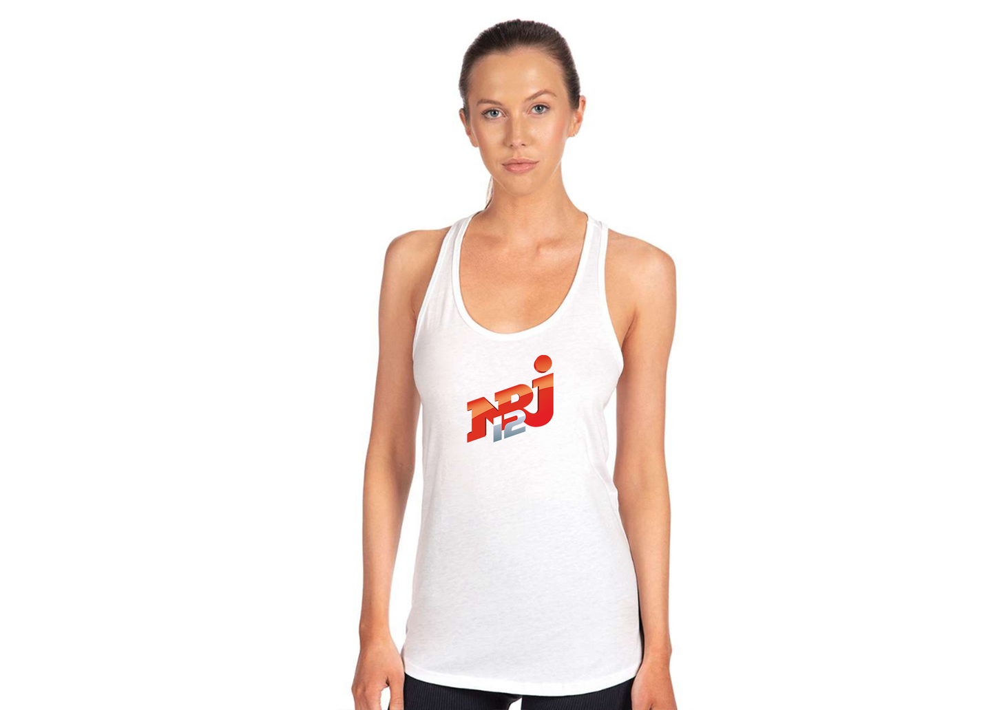 Women's NRJ 12 Logo Next Level Ideal Racerback Tank