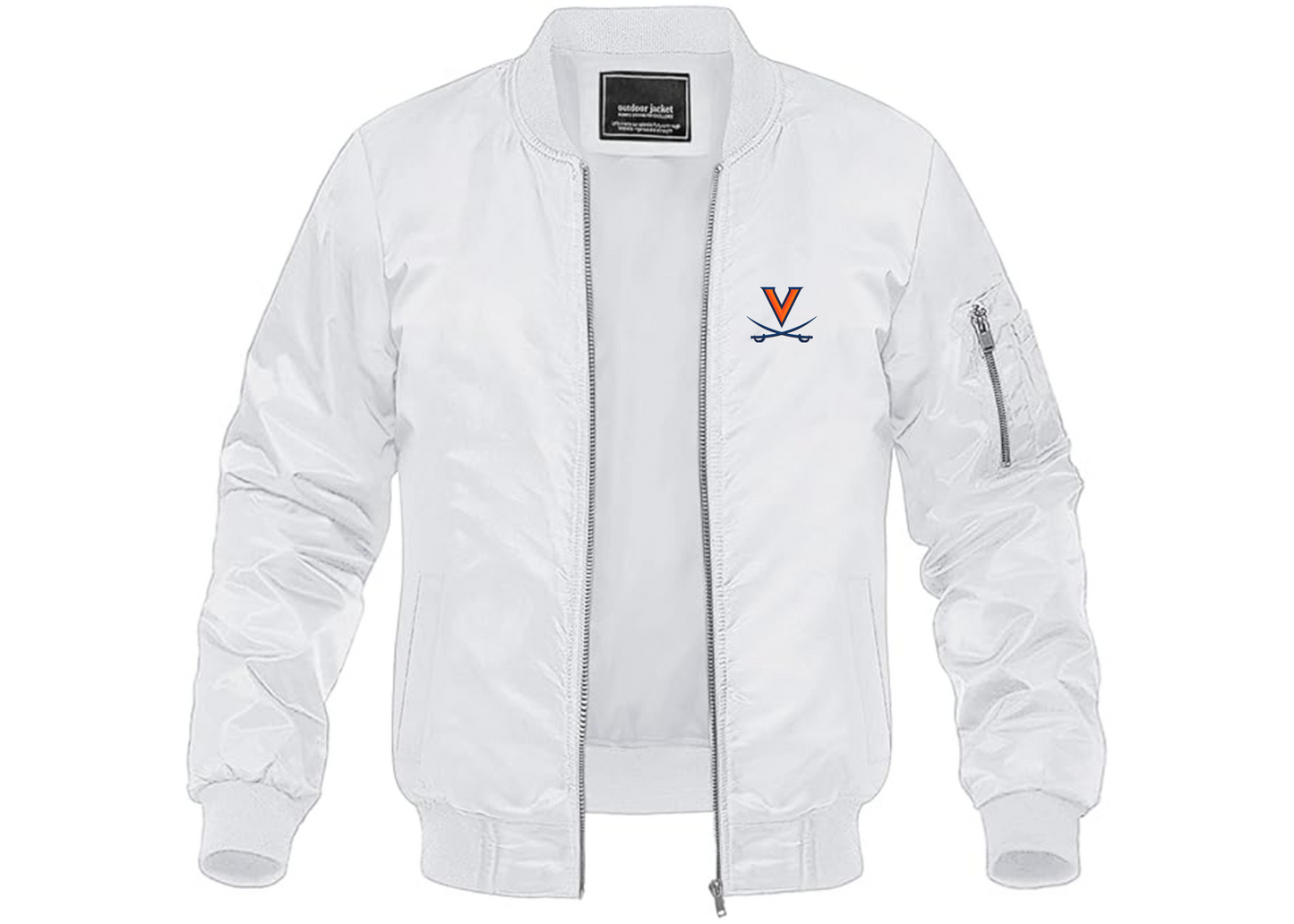 Men's Virginia Cavaliers Lightweight Bomber Jacket Windbreaker Softshell Varsity Jacket Coat