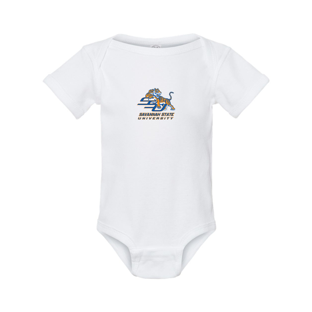 Savannah State Tigers Logo Rabbit Skins Infant Baby Rib Bodysuit