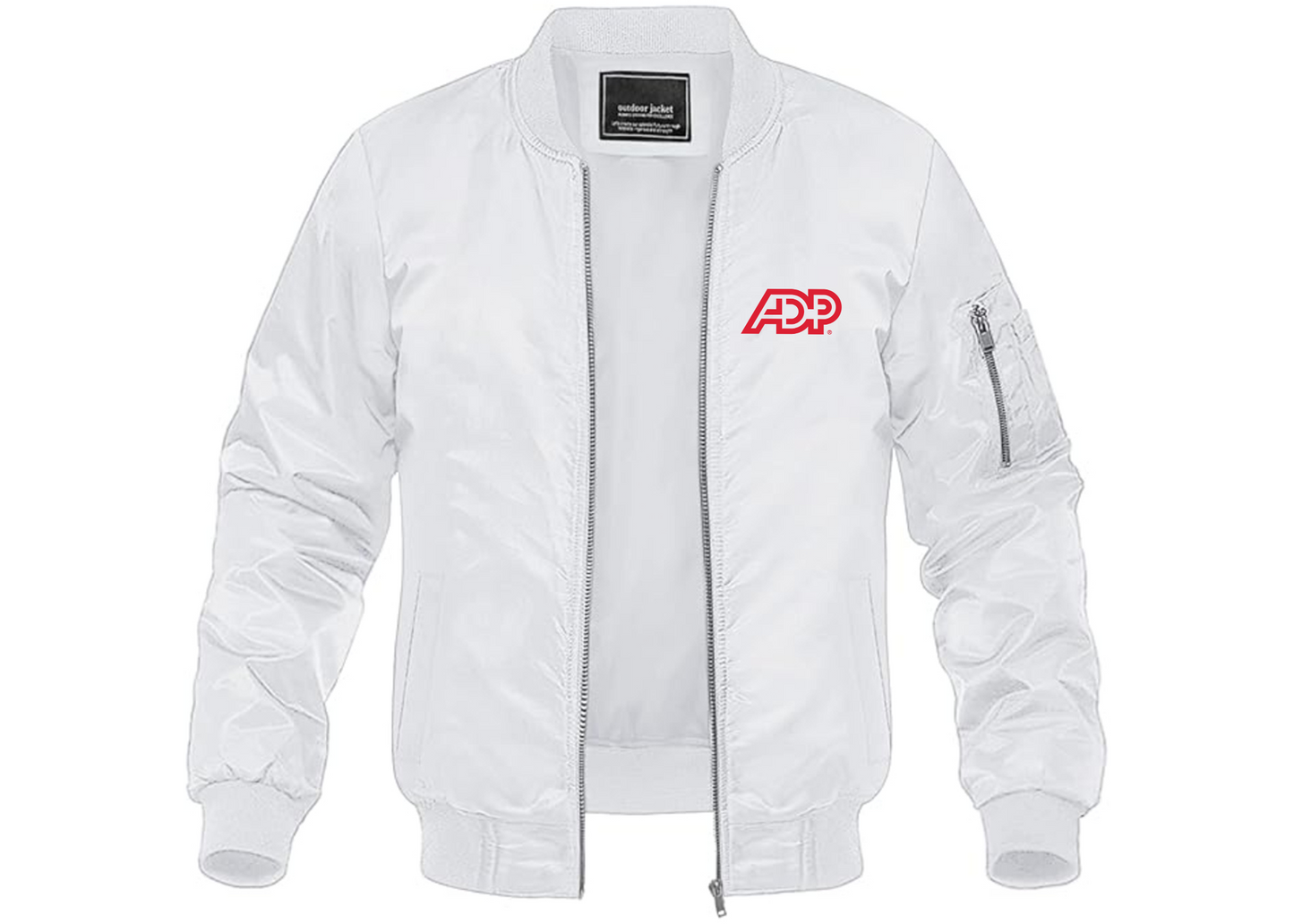 Men's ADP Logo Lightweight Bomber Jacket Windbreaker Softshell Varsity Jacket Coat