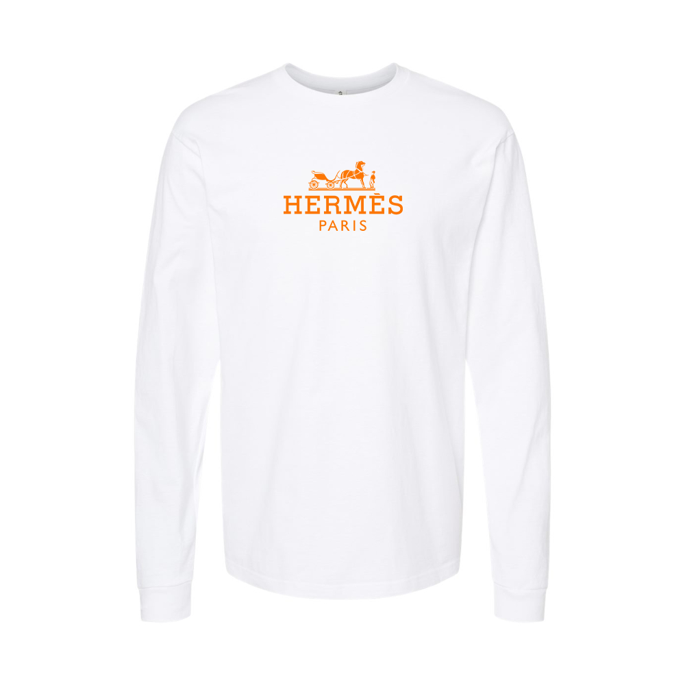 Youth Hermès Logo Cotton Long Sleeve T-Shirt