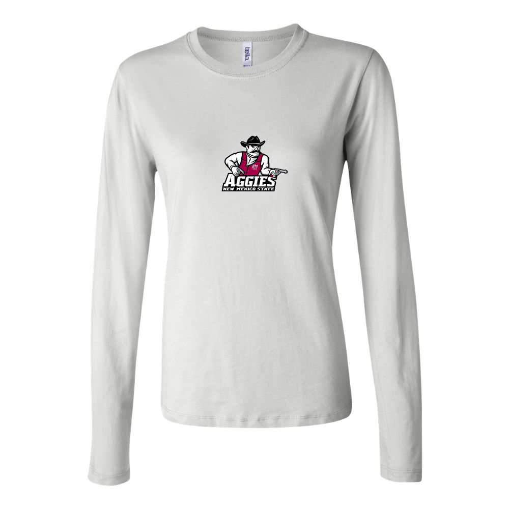 BELLA CANVAS Women’s Aggies New Mexico State Logo Jersey Long Sleeve Tee