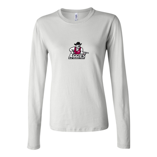 BELLA CANVAS Women’s Aggies New Mexico State Logo Jersey Long Sleeve Tee