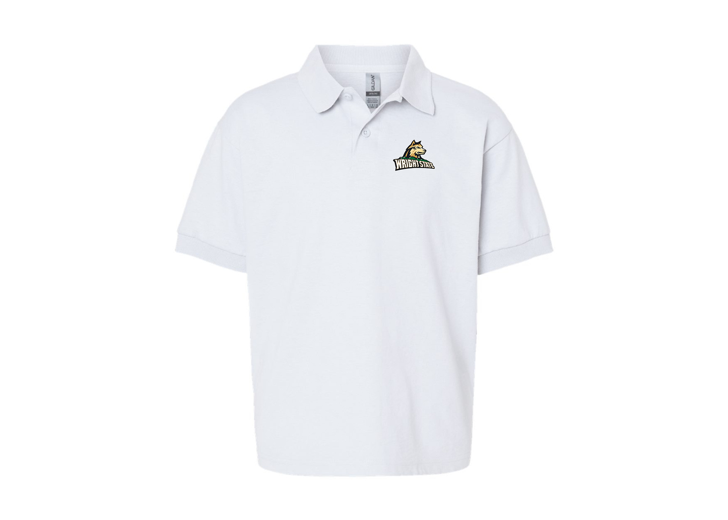 Youth Wright State Raiders Gildan Dry Blend Jersey Polo