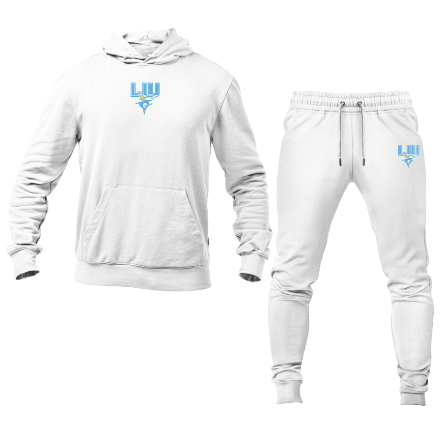Men's LIU Brooklyn Blackbirds Logo Hoodie Joggers Set