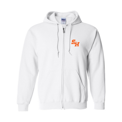 Men's Sam Houston State Bearkats Logo Gildan  Heavy Blend Full Zip Hooded Sweatshirt