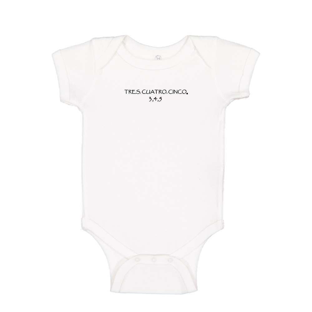 Tres Cuatro Cinco Logo Baby Romper Onesie