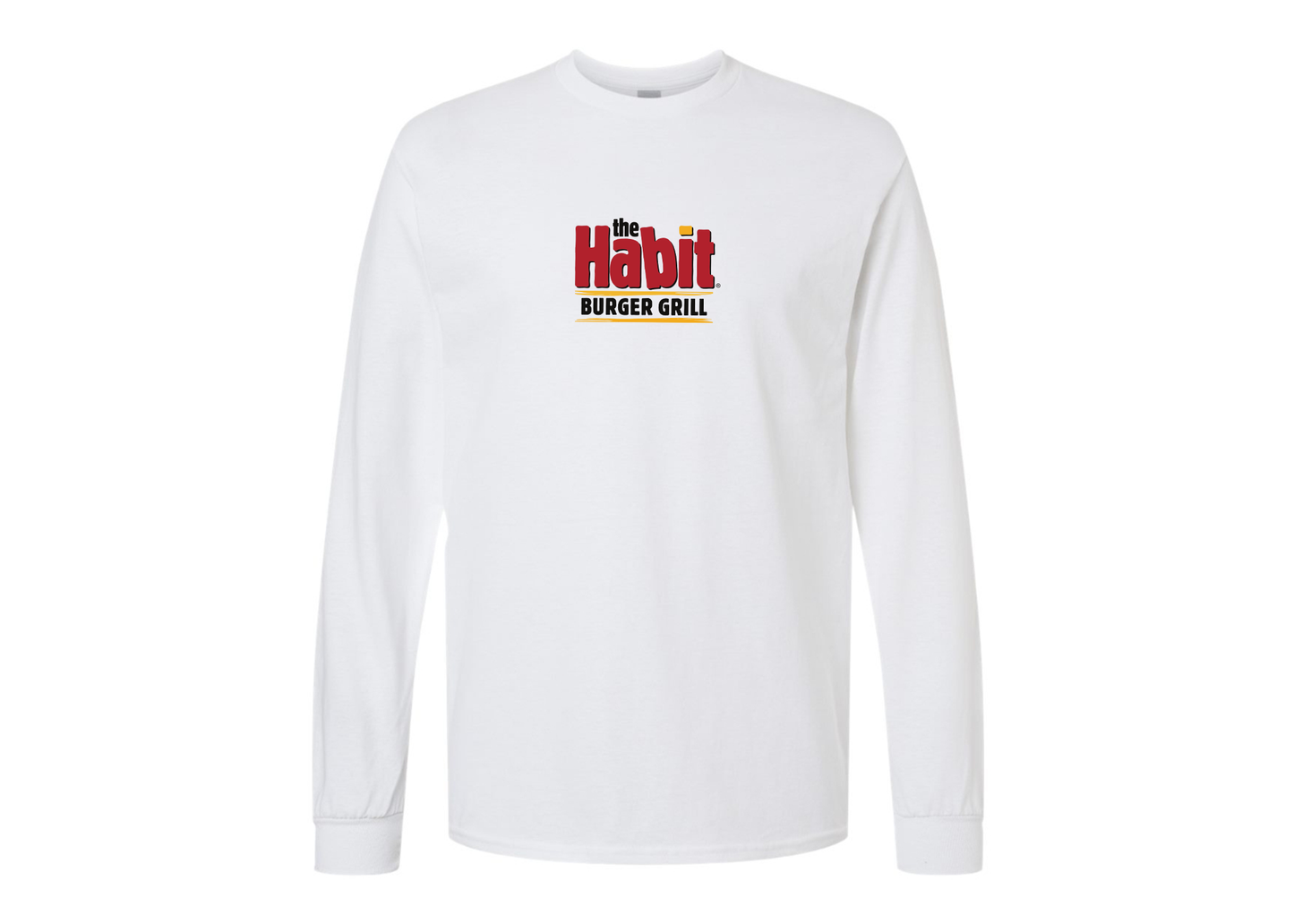 Men's The Habit Burger Grill Gildan Heavy Cotton Long Sleeve T-Shirt