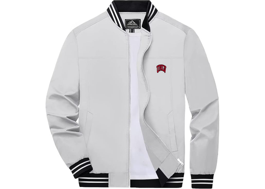 Men's UNLV Rebels Lightweight Zip-Up Ribbed Collar and Cuffs Bomber Jacket