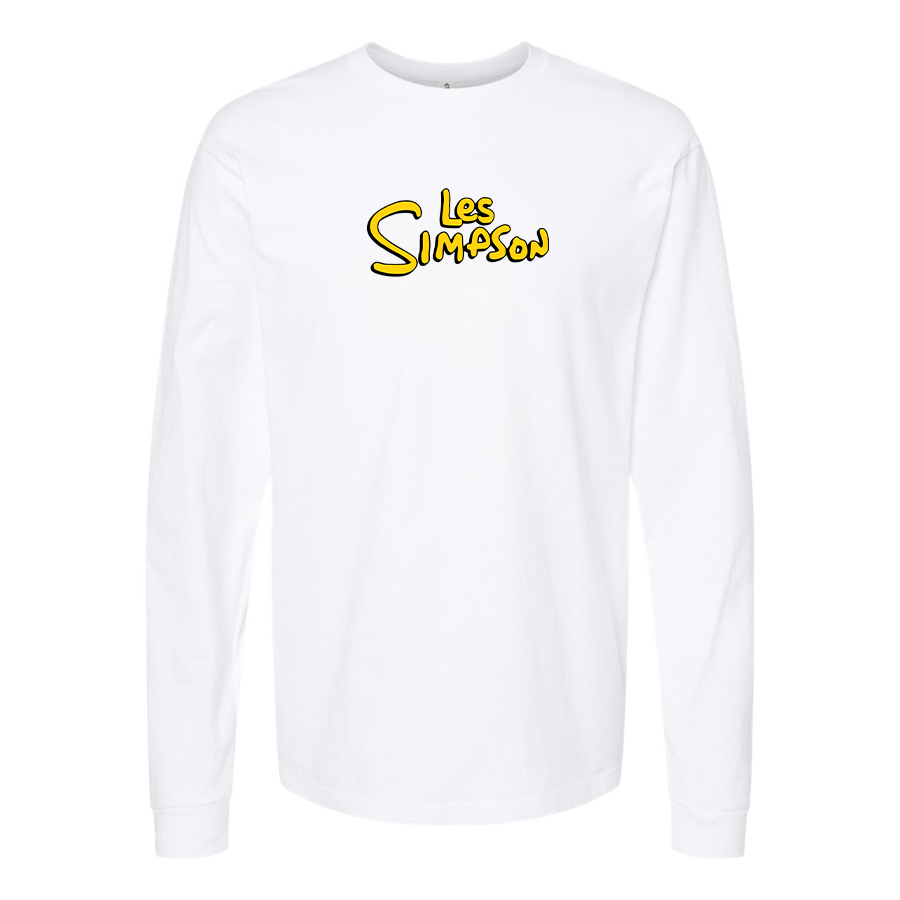 Youth Les Simpson Logo Cotton Long Sleeve T-Shirt