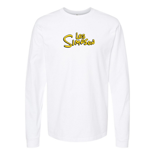 Youth Les Simpson Logo Cotton Long Sleeve T-Shirt