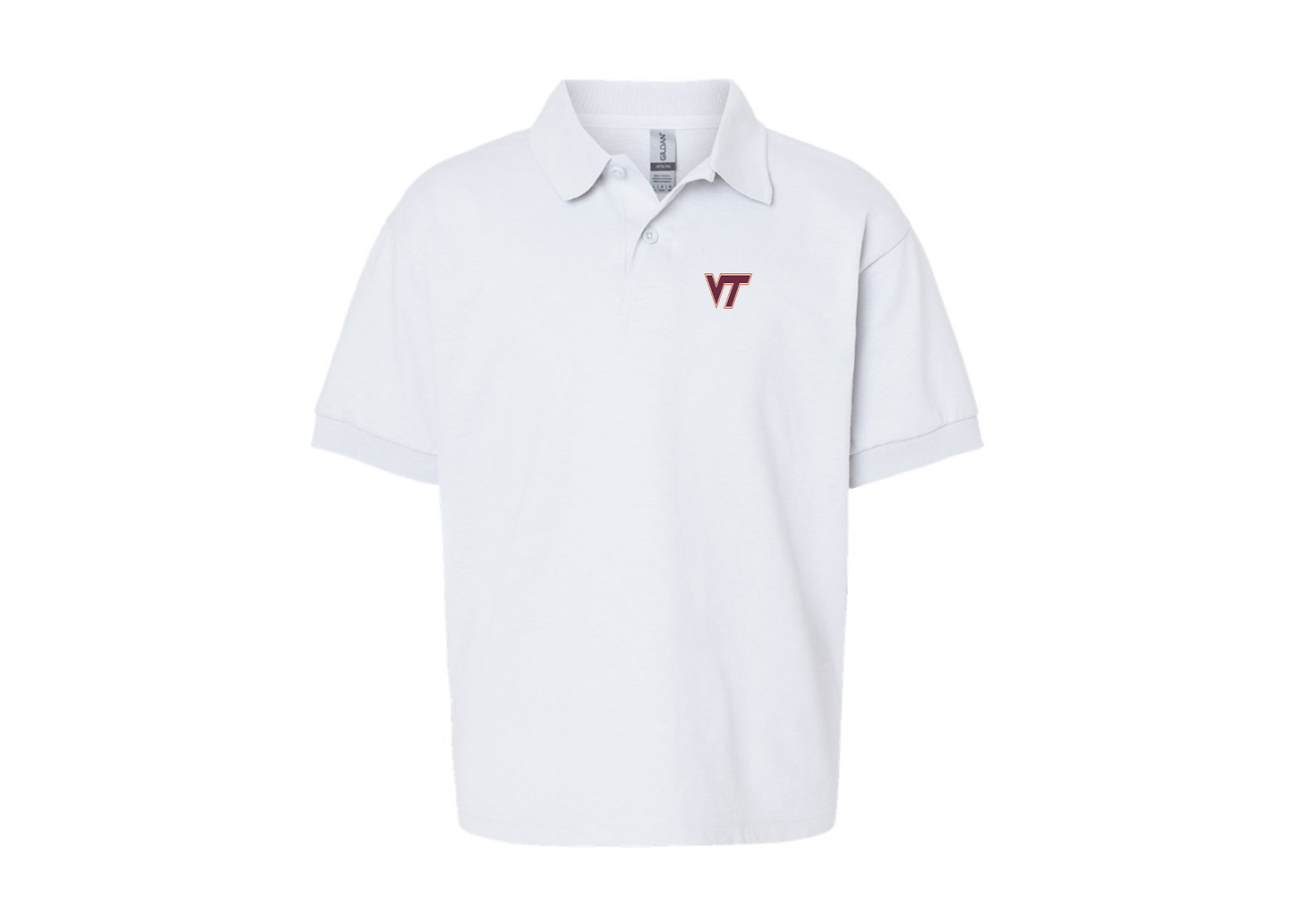Youth Virginia Tech Hokies Gildan Dry Blend Jersey Polo