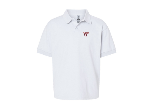 Youth Virginia Tech Hokies Gildan Dry Blend Jersey Polo