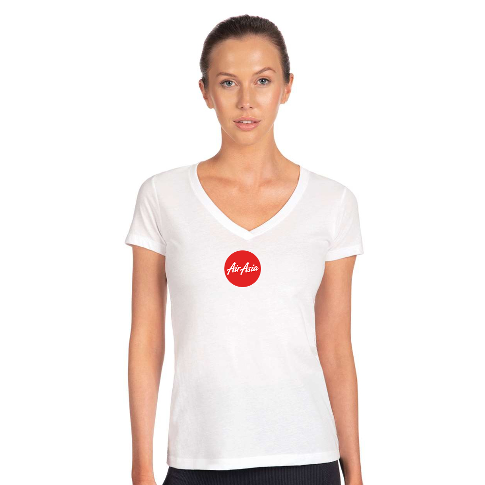 Women's Air Asia Logo  Next Level V-Neck T-Shirt
