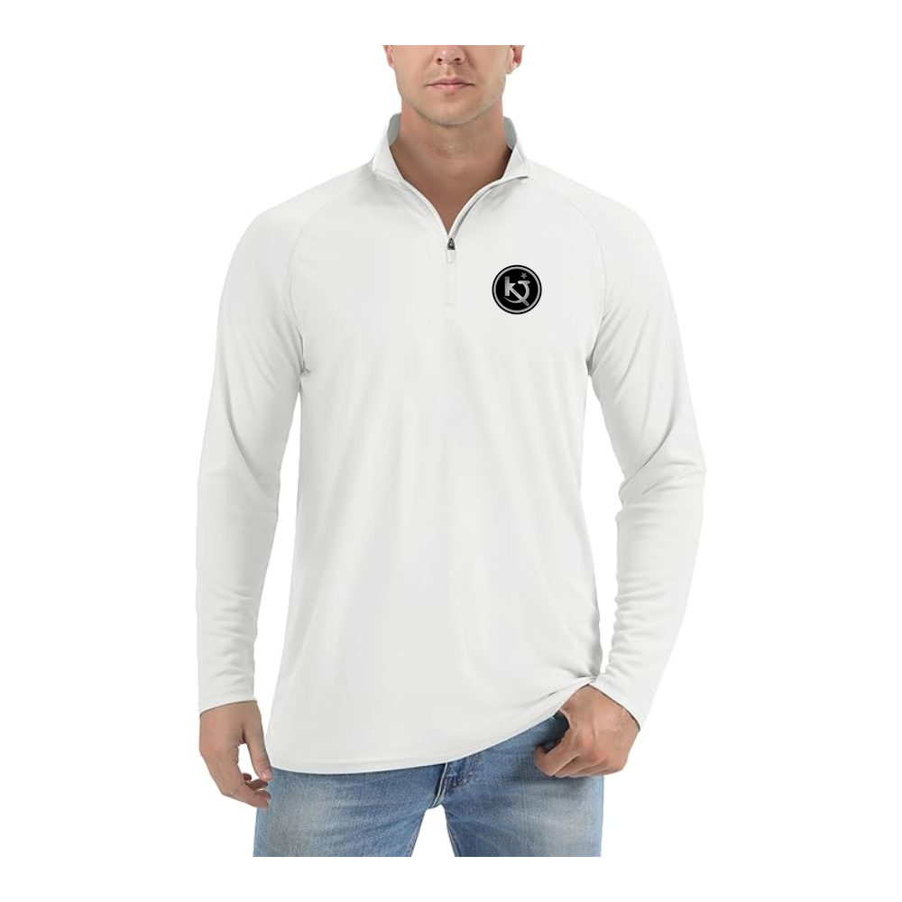 Men's Killing Joke Logo Lightweight Quarter-Zip Athletic Shirt Long Sleeve Performance Wear