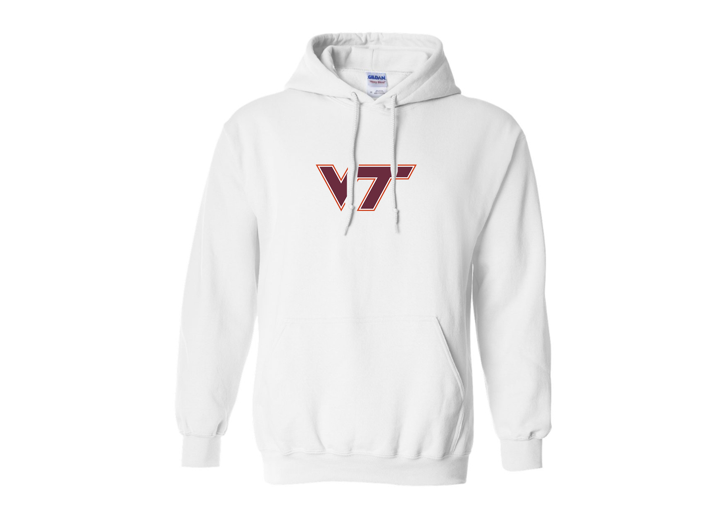 Men's Virginia Tech Hokies Gildan  Heavy Blend Hooded Sweatshirt