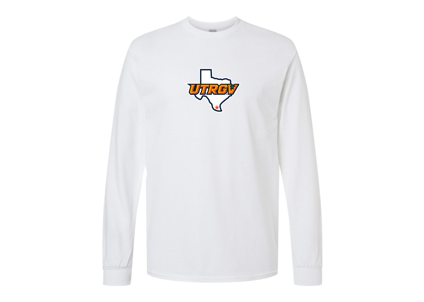 Men's UTRGV Vaqueros Gildan Heavy Cotton Long Sleeve T-Shirt