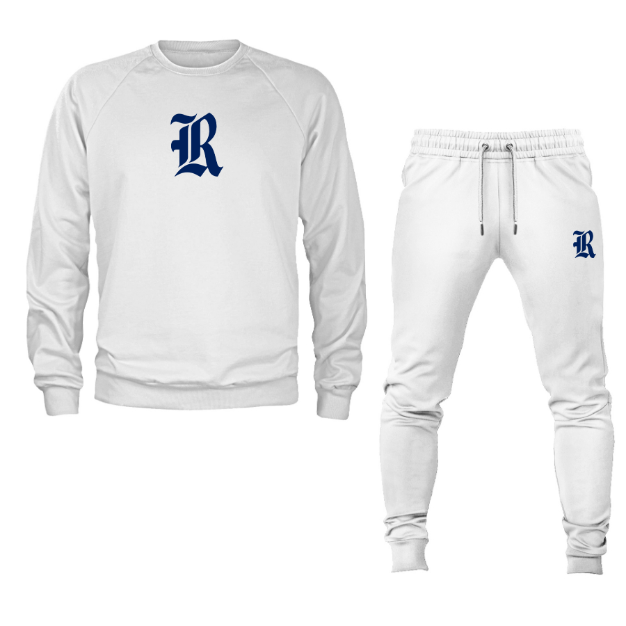 Men's Rice Owls Logo Crewneck Sweatshirt Joggers Suit
