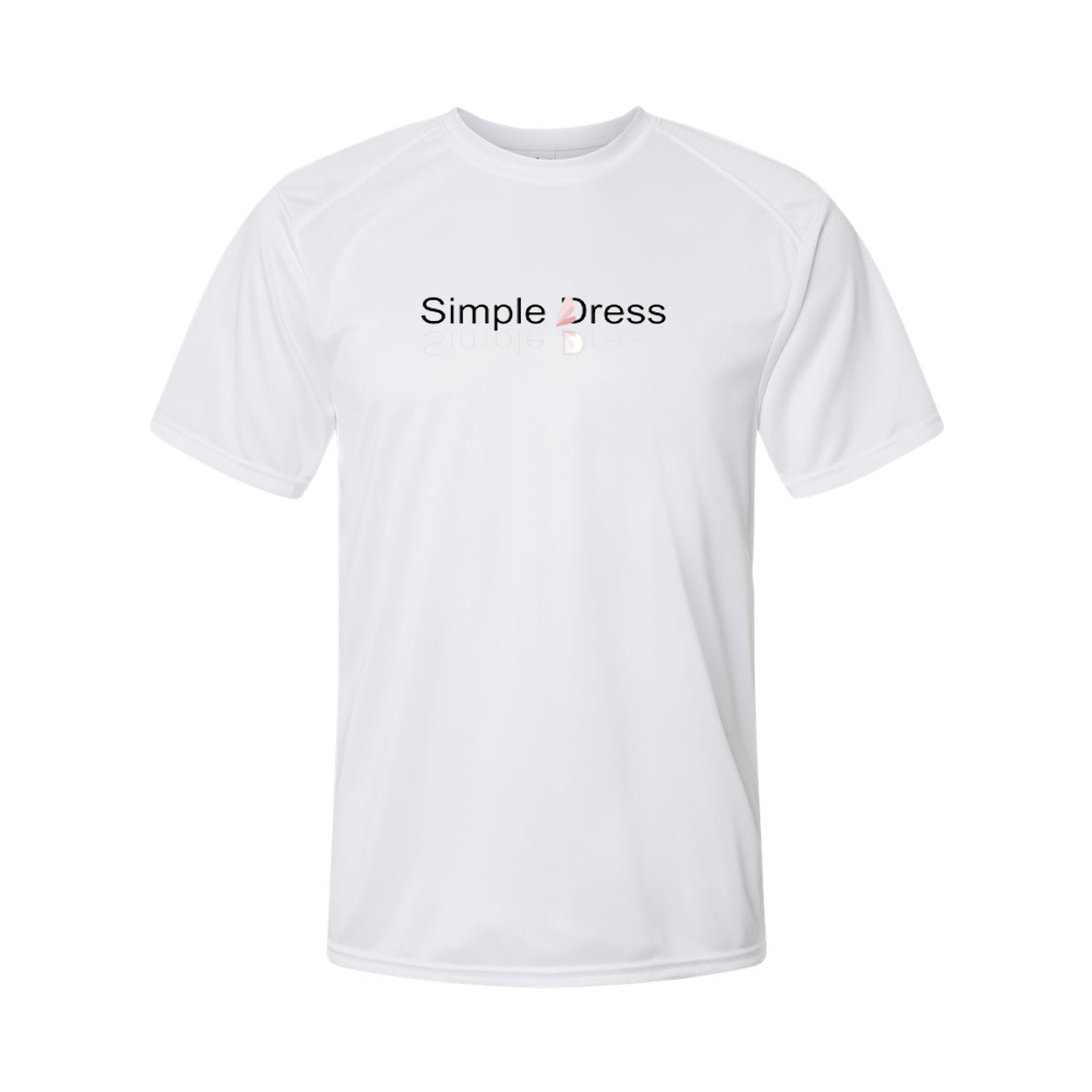 Men's Simple Dress Logo Polyester T-Shirt