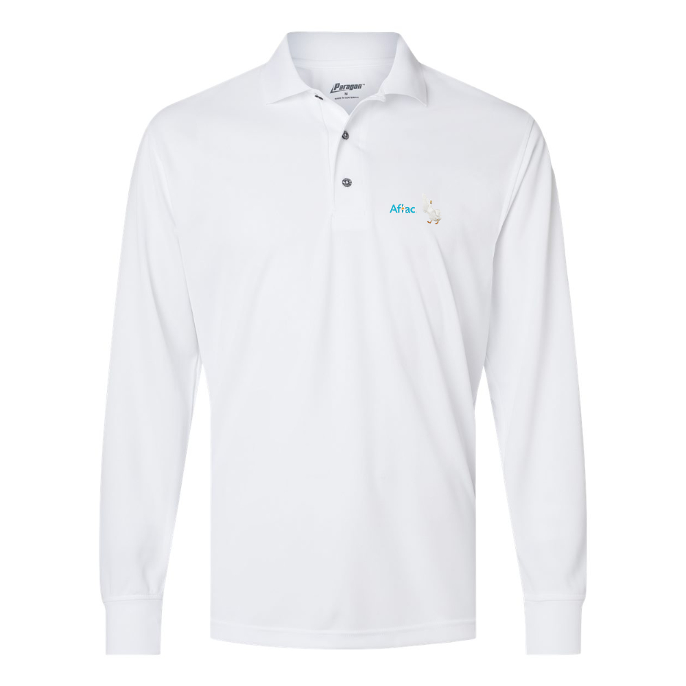Men's Aflac Logo and Duck Paragon Prescott Long Sleeve Polo