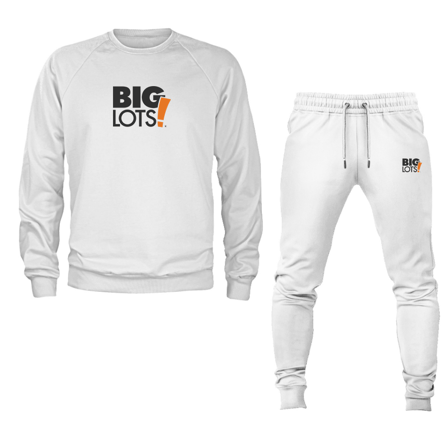 Men's Big Lots Logo  Crewneck Sweatshirt Joggers Suit
