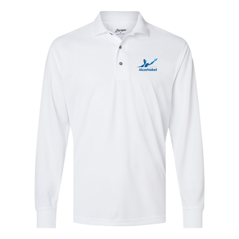 Men's AkzoNobel Logo Paragon Prescott Long Sleeve Polo