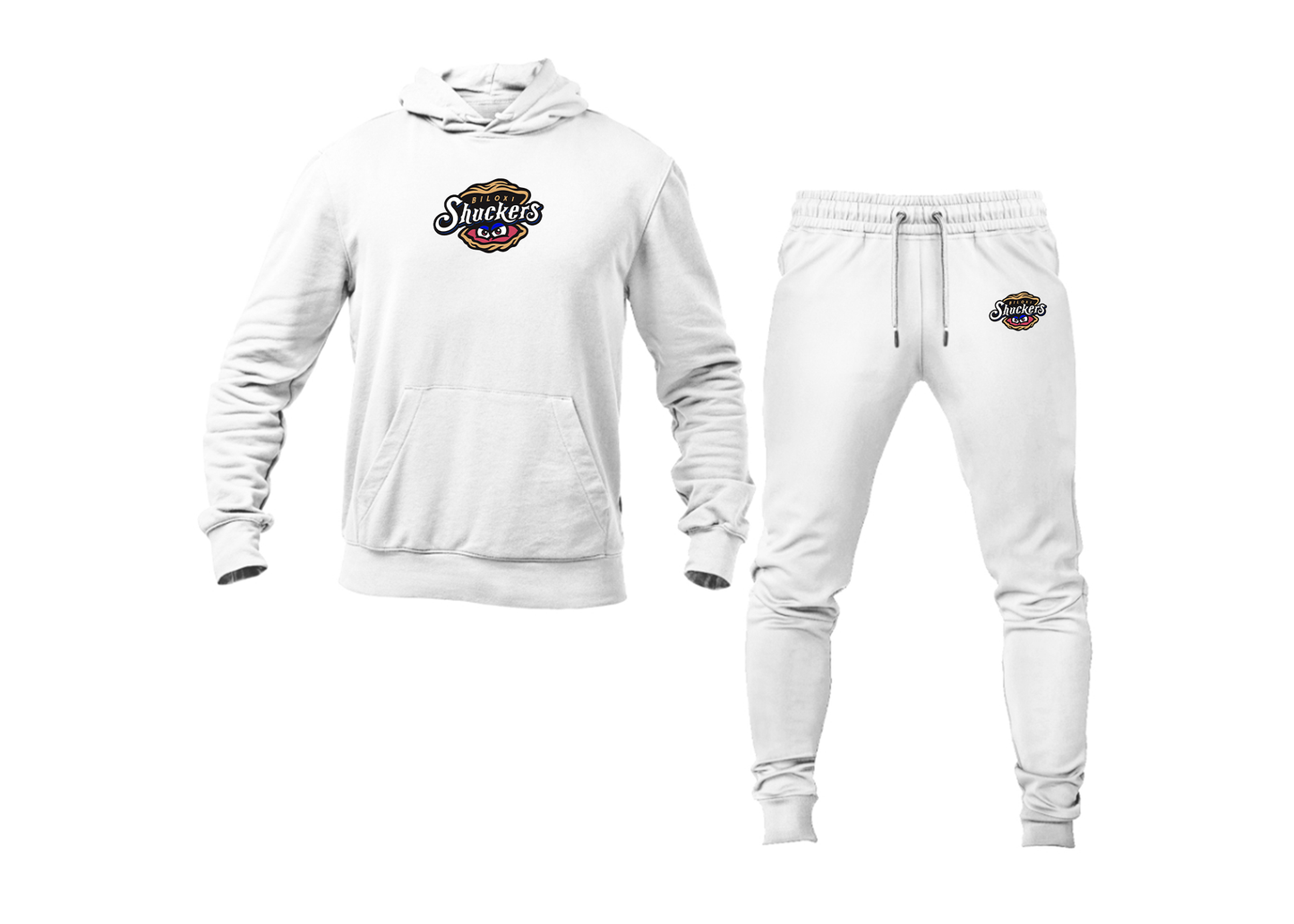 Men's Biloxi Shuckers Logo Hoodie Joggers Set