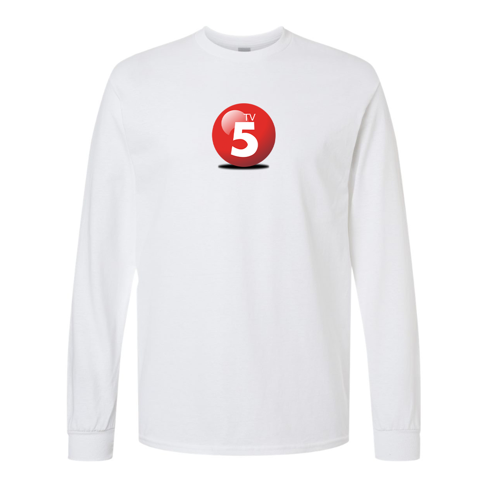 Men's ABC TV5 Logo Gildan Heavy Cotton Long Sleeve T-Shirt