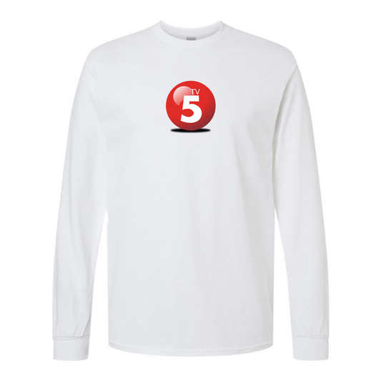 Men's ABC TV5 Logo Gildan Heavy Cotton Long Sleeve T-Shirt