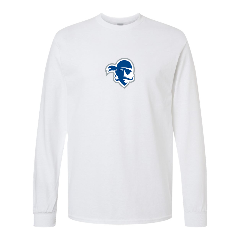 Men's Seton Hall Pirates Logo Gildan Heavy Cotton Long Sleeve T-Shirt