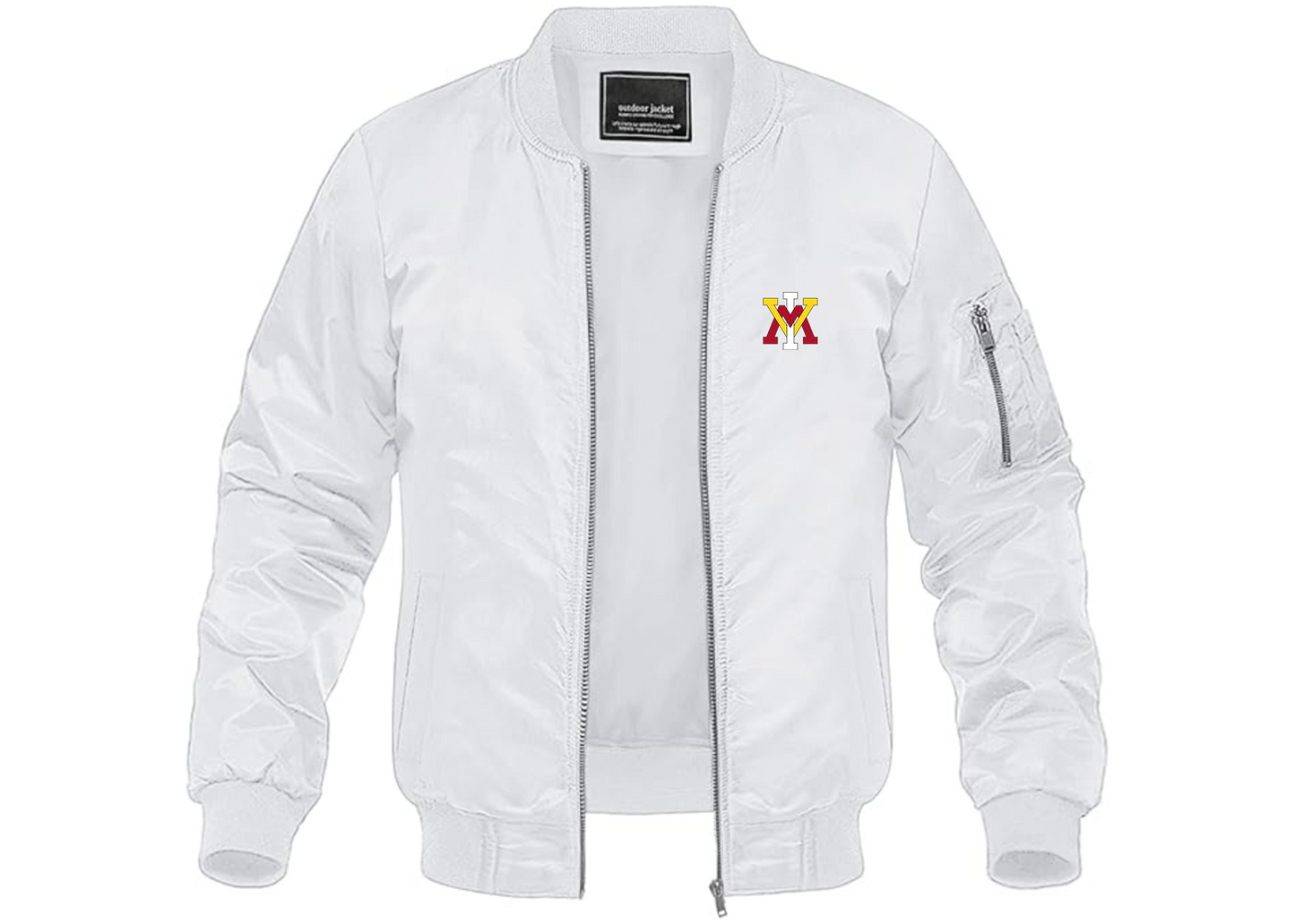 Men's VMI Keydets Lightweight Bomber Jacket Windbreaker Softshell Varsity Jacket Coat