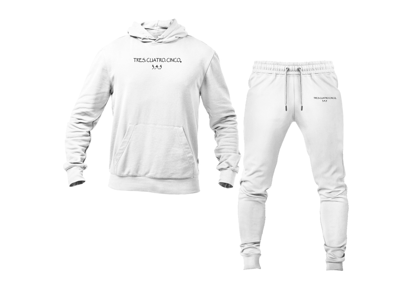 Men's Tres Cuatro Cinco Logo Hoodie Joggers Set