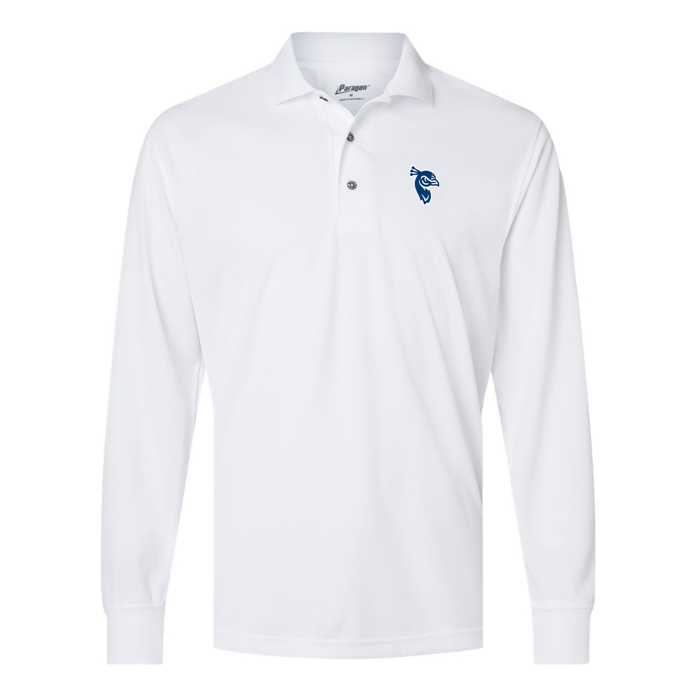 Men's Saint Peters Peacocks Logo Paragon Prescott Long Sleeve Polo