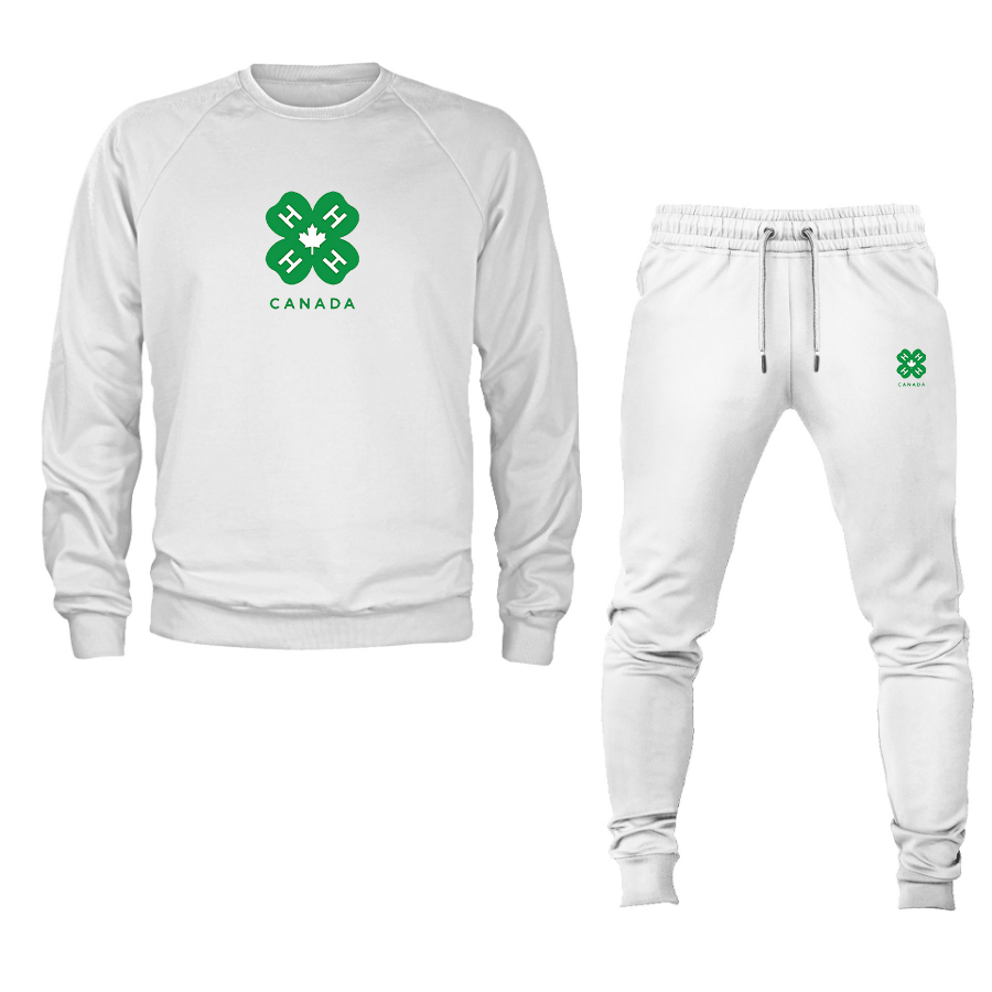 Men's 4H Canada Logo Crewneck Sweatshirt Joggers Suit