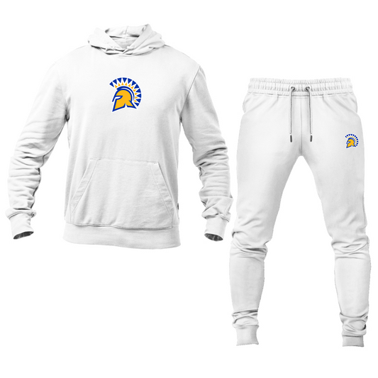 Men's San Jose State Spartans Logo Hoodie Joggers Set