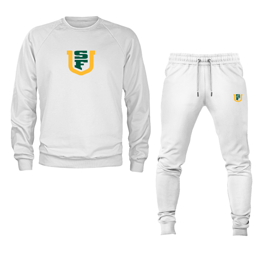 Men's San Francisco Dons Logo Crewneck Sweatshirt Joggers Suit