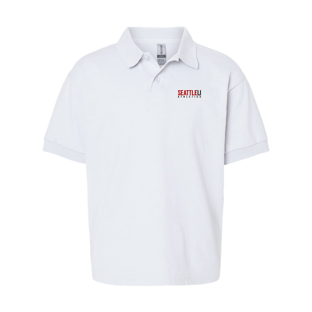 Youth Seattle Redhawks Logo Gildan Dry Blend Jersey Polo